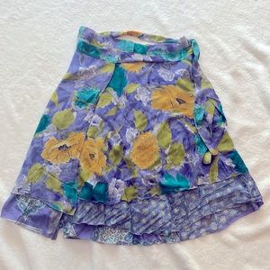 Earthbound wrap skirt one size fits all. Sari fabric.